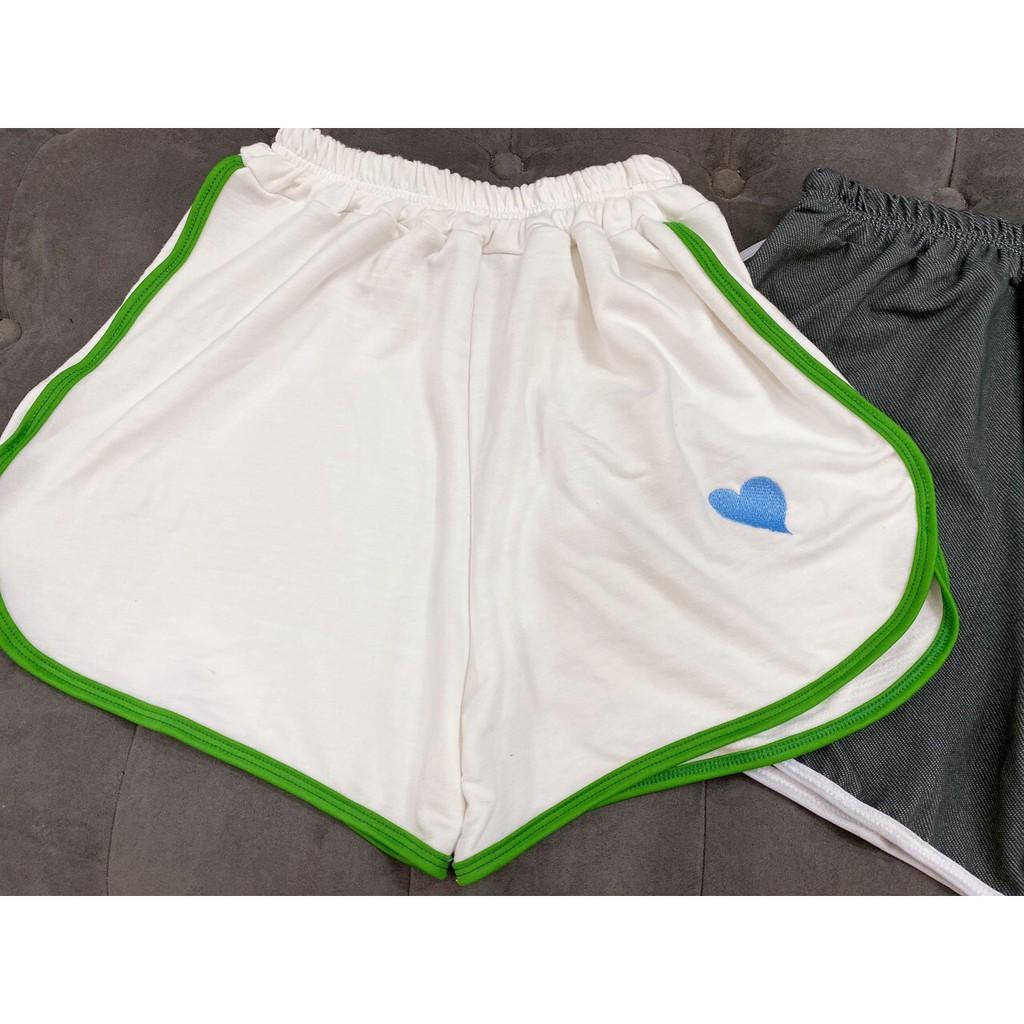 Quần Nữ Viền Trái Tim - Rere.Store - Short đùi trẻ trung năng động, cá tính Ulzzang