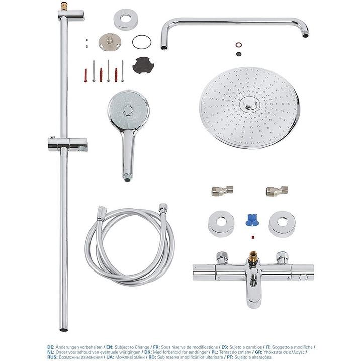 Bộ Sen Tắm Cây Cao Cấp GROHE EUPHORIA 26114001, Tiêu Chuẩn Châu Âu, Chống Vôi Hóa, Tự Tạo Bọt Khí, Made In Portugal