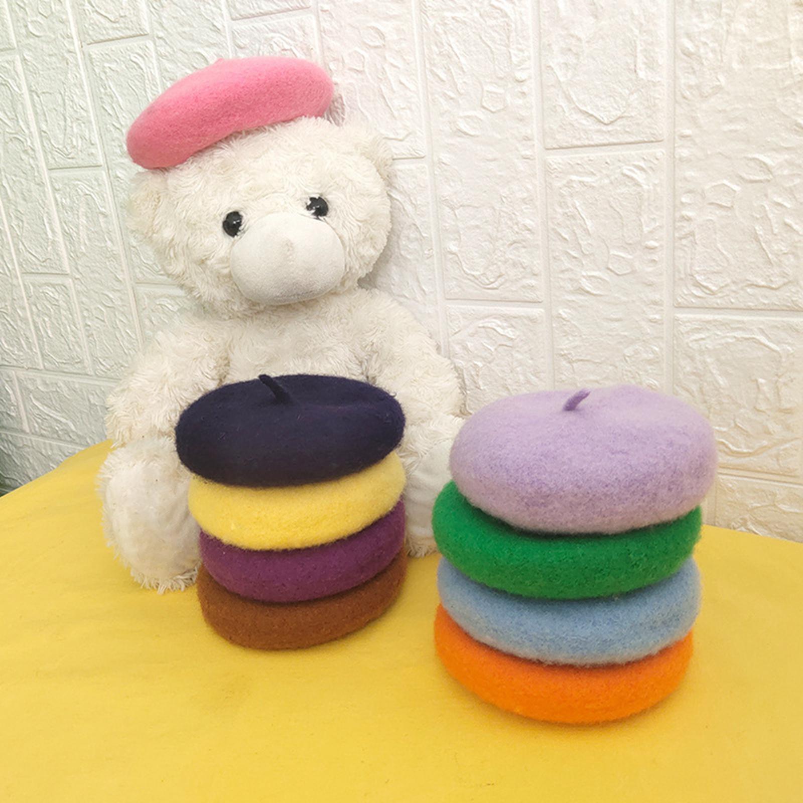 3 Pieces Dog Cat Wool Yard Hat Durable Adjustable Elastic Rope