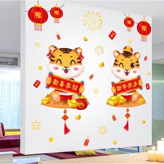 Decal trang trí Tết - Nhiều mẫu đặc sắc dễ thương năm mới 2022