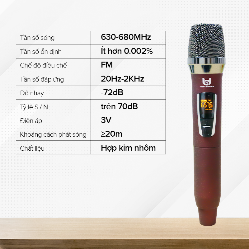 Micro Không Dây B&amp;D Hát Karaoke Cực Hay Model W301A &amp; W301, Tần Số UHF - Hàng Chính Hãng