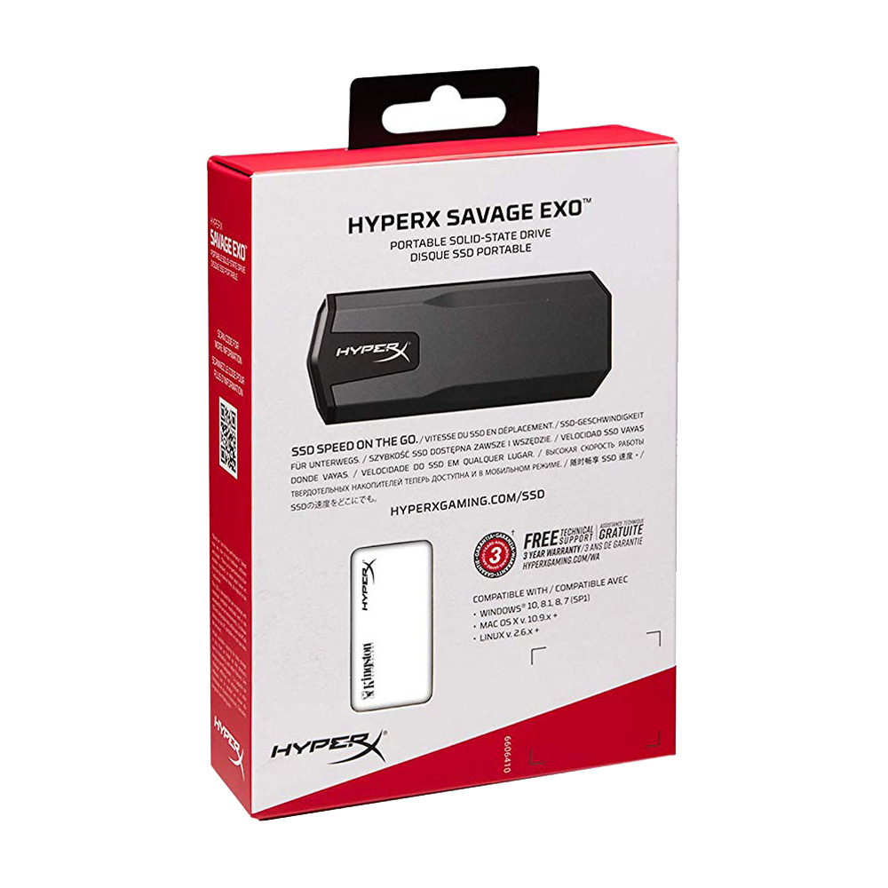 Ổ cứng di động External SSD 960GB Kingston HyperX Savage EXO 3D-NAND SHSX100/960G - Hàng Chính Hãng