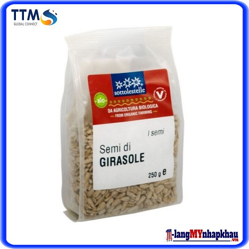 Hạt hướng dương hữu cơ đã bóc vỏ Sottolestelle 250g