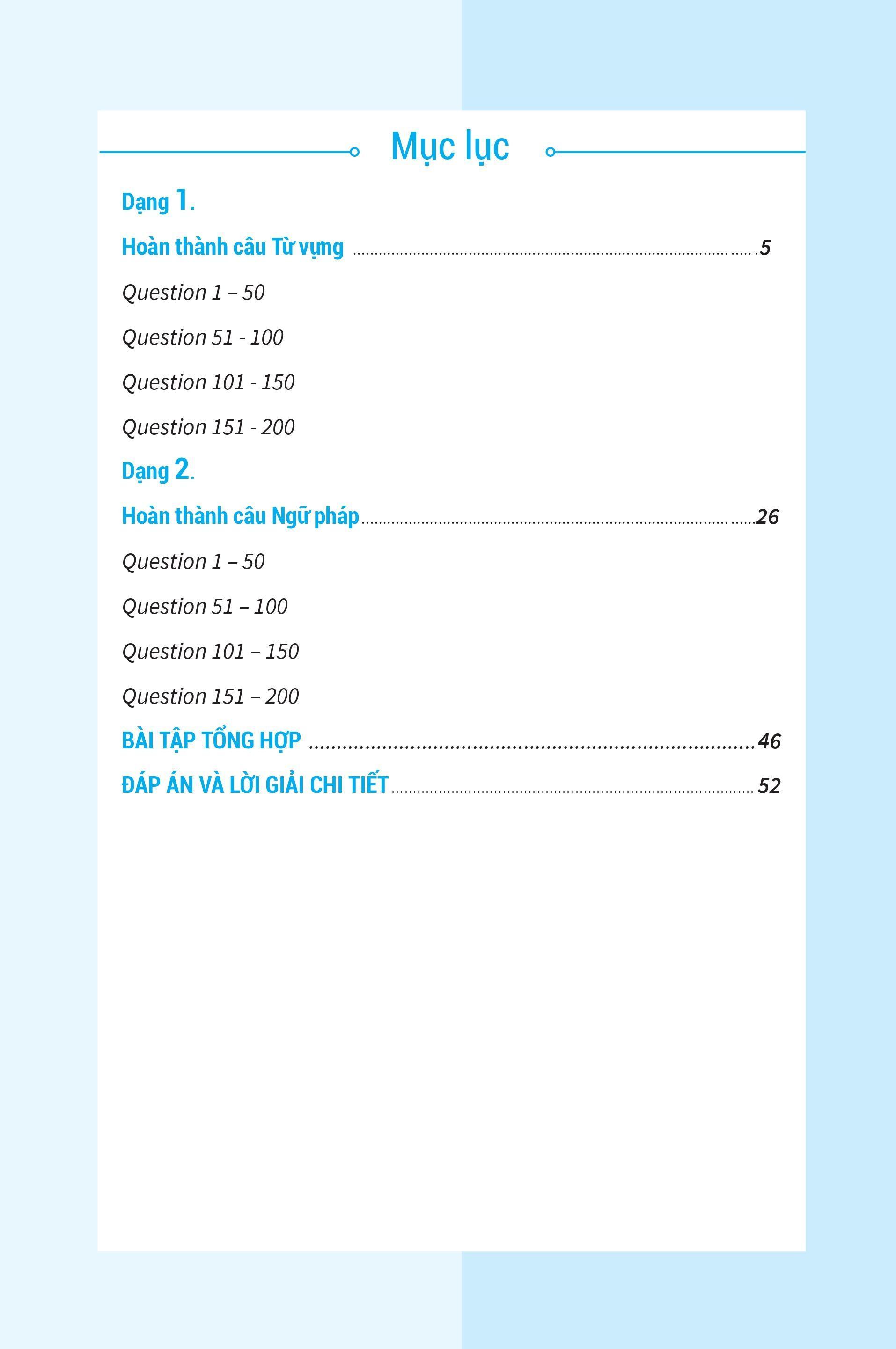 Bài Tập Hoàn Thành Câu Tiếng Anh ( Ôn Thi Vào Lớp 10 Và 10 Chuyên )