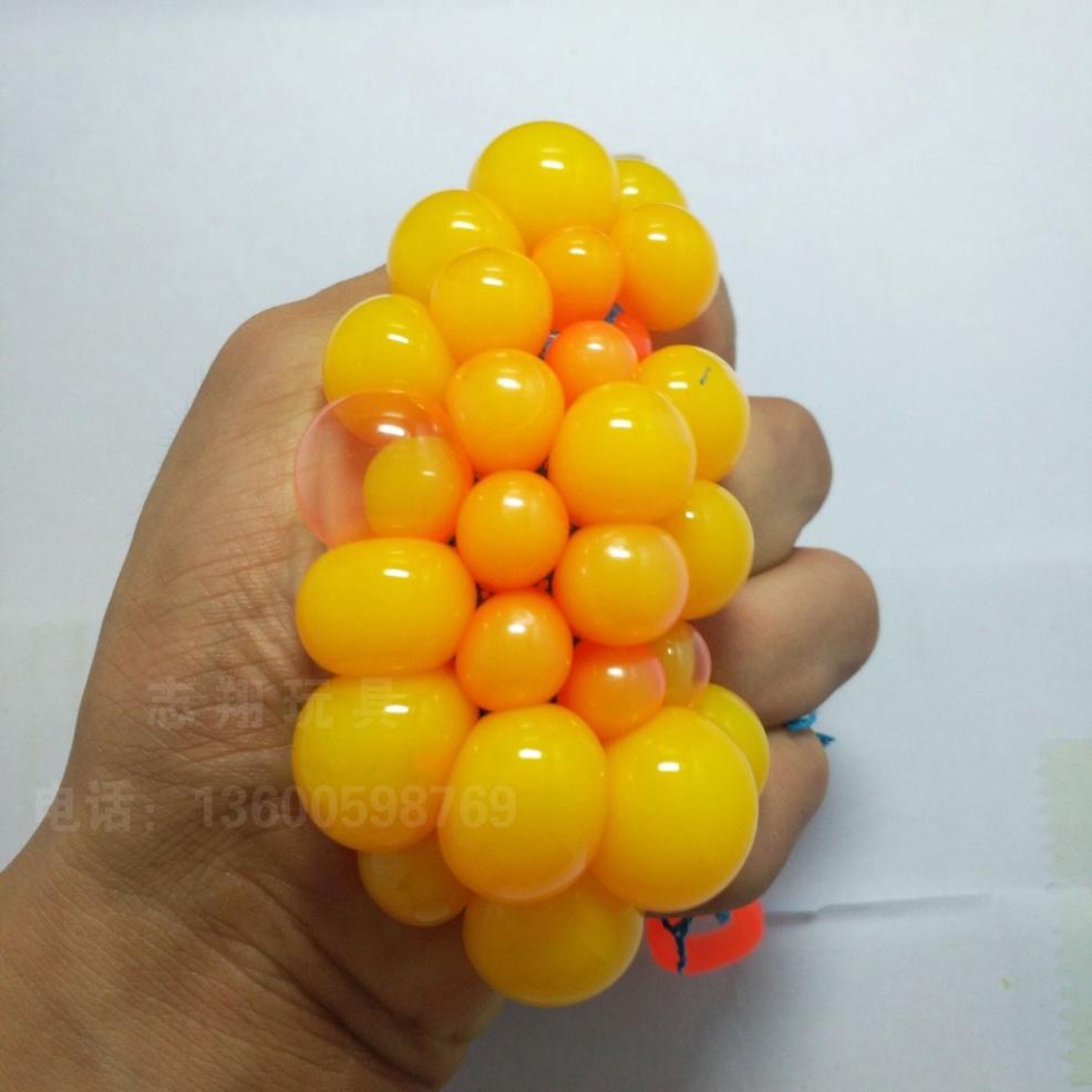 Đồ chơi trứng lưới slime nho bóp giảm stress size nhỏ cho bé có dây cầm