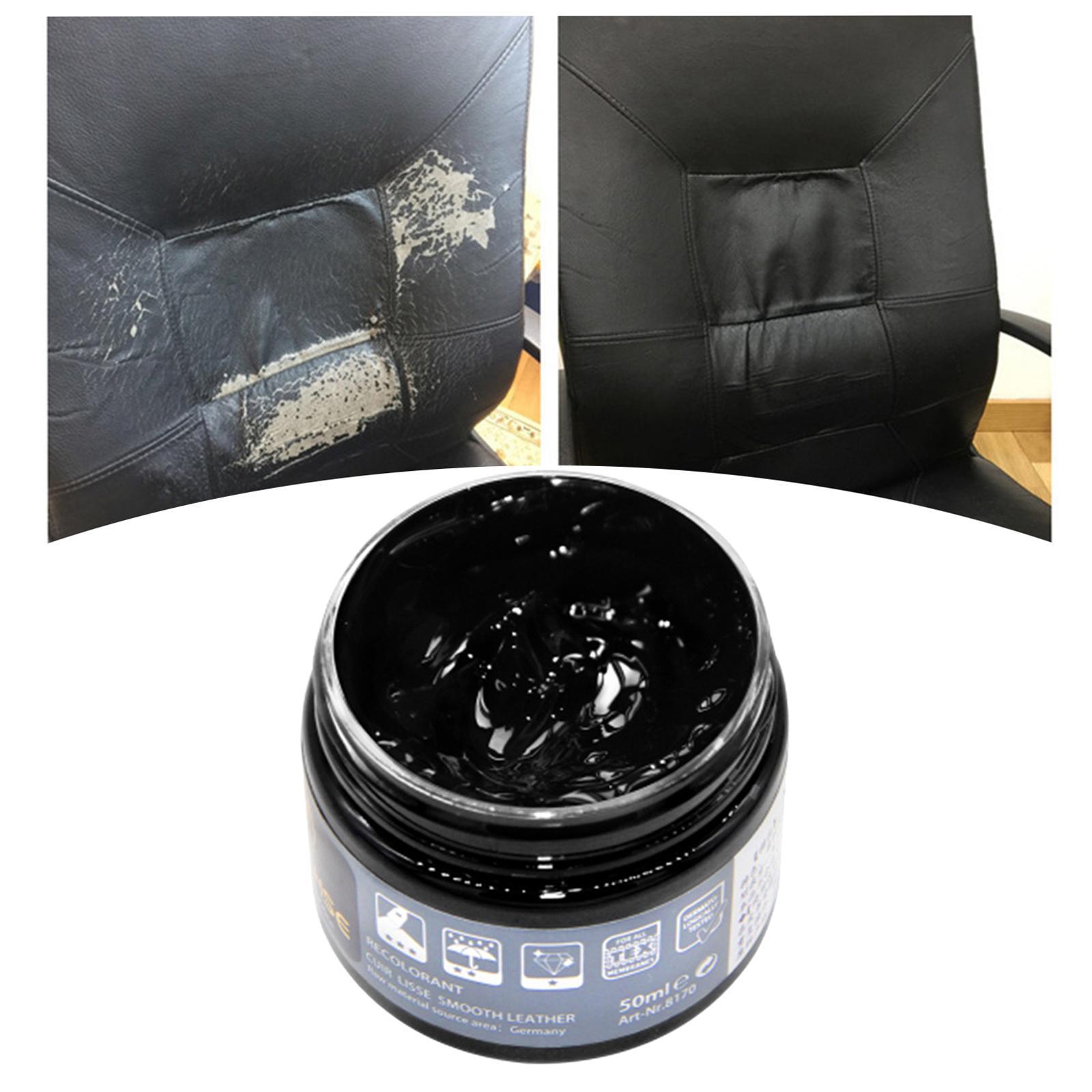 Leather Color Restorer Dye Renew Paste  for Sofa Couches Bag Black