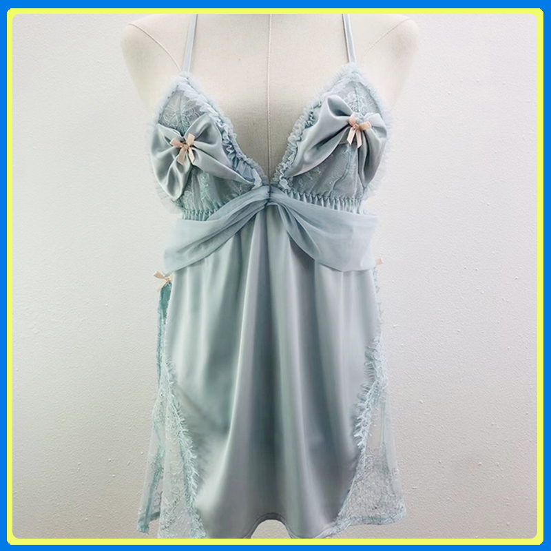 Váy ngủ sexy Q130 - váy ngủ nữ - Đầm ngủ nữ hai dây vải lụa satin cao cấp