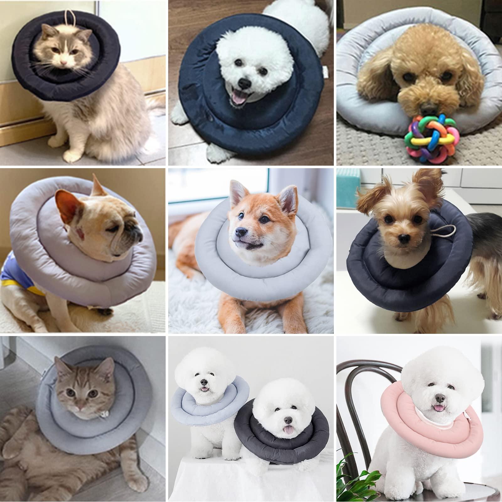 Halskruff Dog Protective, Crafls Vòng đệm bảo vệ có thể điều chỉnh mềm cho vật nuôi để tránh các mũi khâu chạm vào, liếm vết thương và gãi