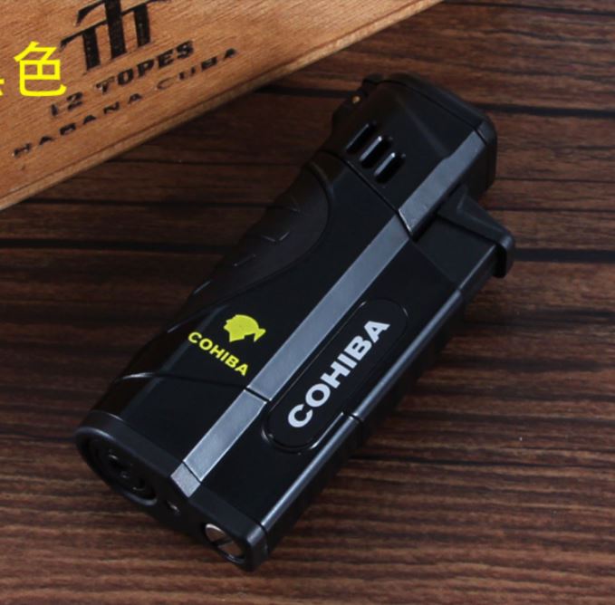 Vỏ Hột Quẹt Bật Lửa Khò 4 Tia  H166 Kèm Đục Tiện Lợi Đẹp Độc Lạ - Dùng Gas Cao Cấp