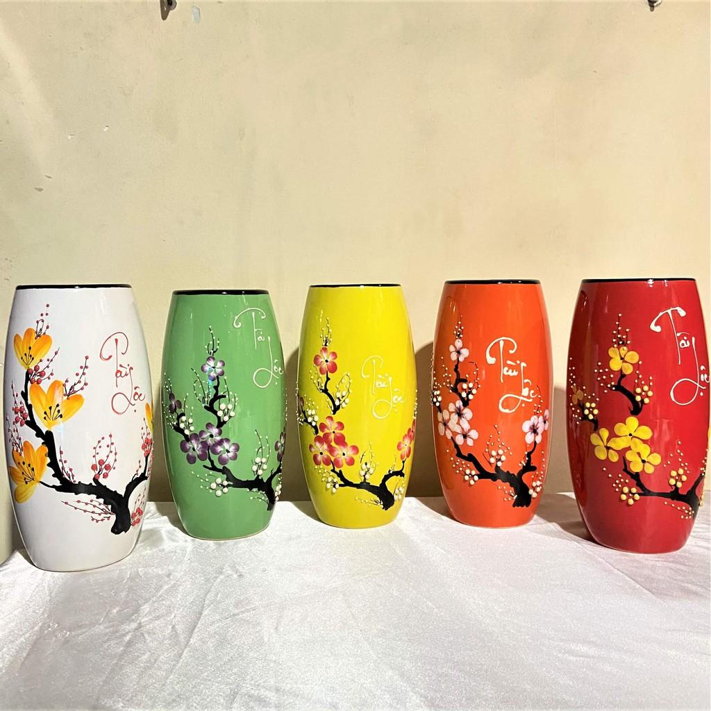 Bình Bông Sứ Cắm Hoa Tài Lộc Cao 24cm