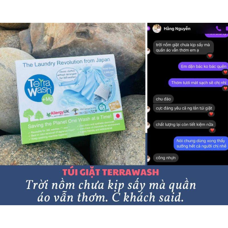 Terra Wash +Mg Túi Giặt Thay Thế Xà Phòng Nhật Bản Sử Dụng 365 Lần Giặt Mỗi Lần Giặt 8Kg Quần Áo.