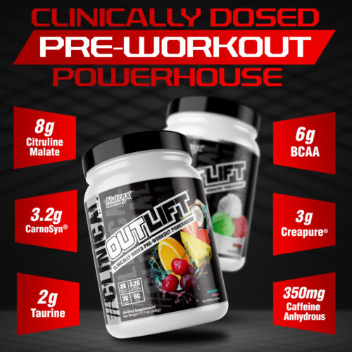 Outlift Pre Workout Nutrex 20 Lần Dùng - Hỗ Trợ Tăng Năng Lượng Sức Bền Sức Mạnh Trước Buổi  Tập BBT