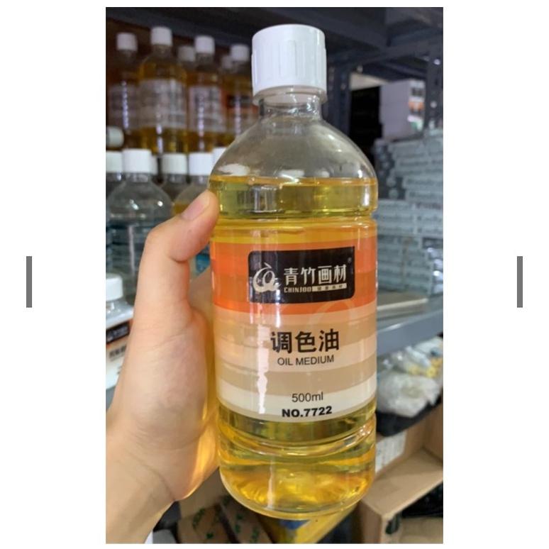 Dầu lanh pha màu sơn dầu 500ml ️ hàng chính hãng chuyên dụng để pha màu vẽ tranh sơn dầu.