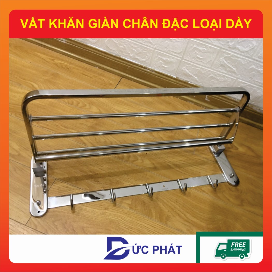 Vắt khăn nhà tắm chân đặc dày loại 1, Vắt khăn giàn inox 304 chân đặc chắc chắn