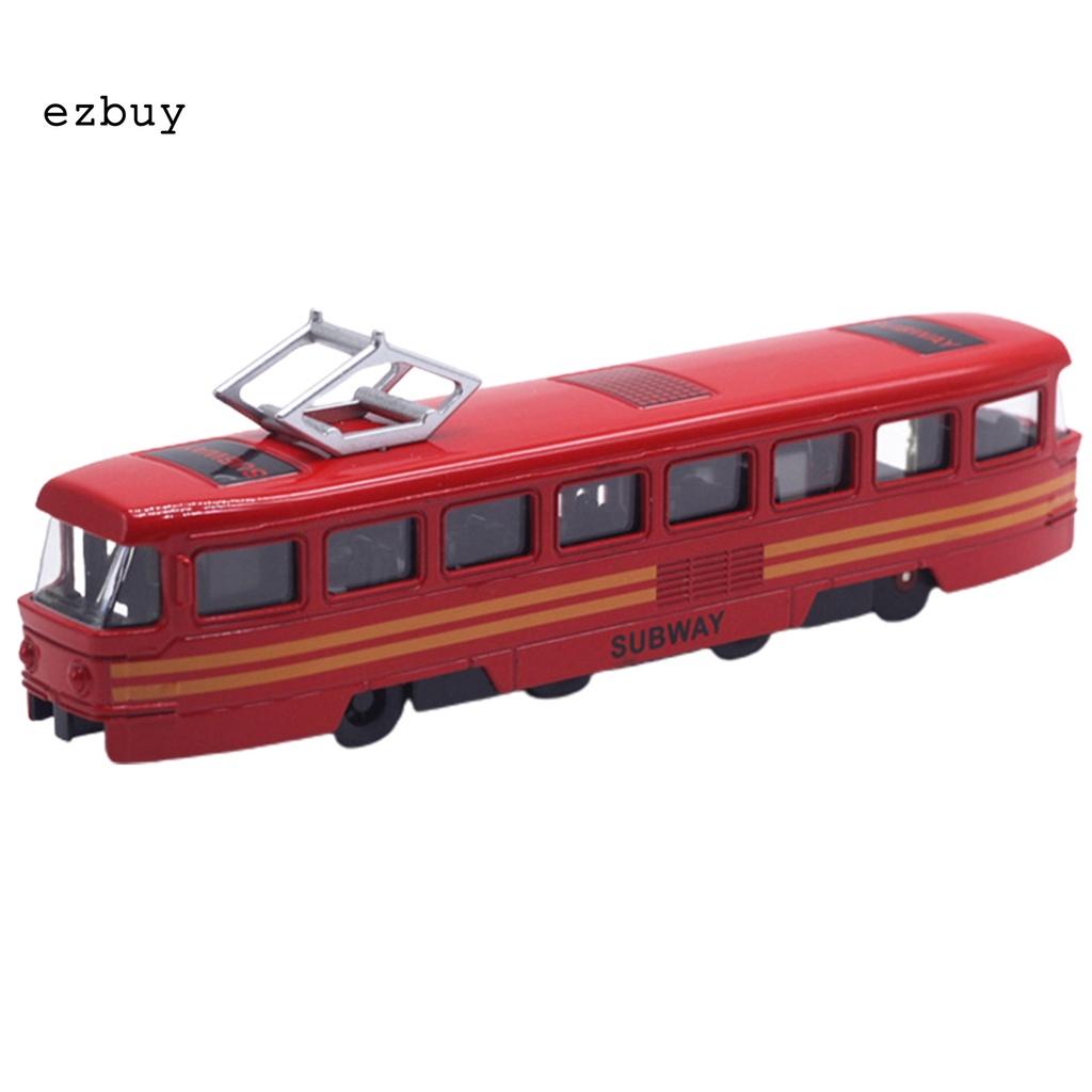 Light Effects Simulation Tram Model Alloy Trolley Bus Simulation Model Detailed for Children