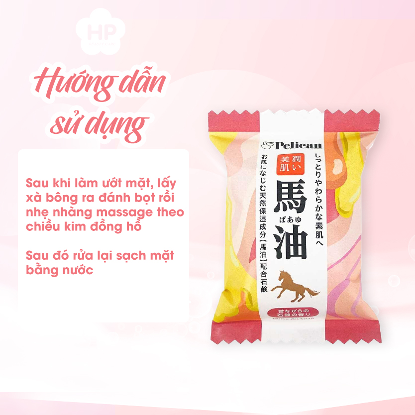 Xà Phòng Rửa Mặt Chiết Xuất Từ Dầu Ngựa PELICAN Family Soap Horse Oil (80G)