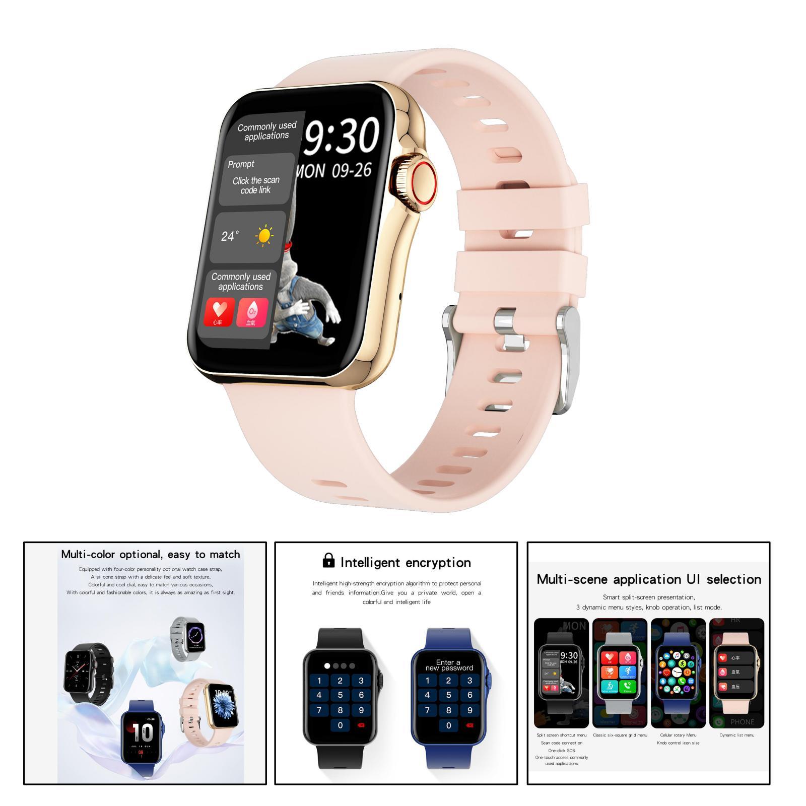 Smart Watch, D06 Fitness Tracker 1.6 inch Full Touch Screen Blood Oxygen Monitor Sleep Step Tracking, IP67 Waterproof Smartwatch