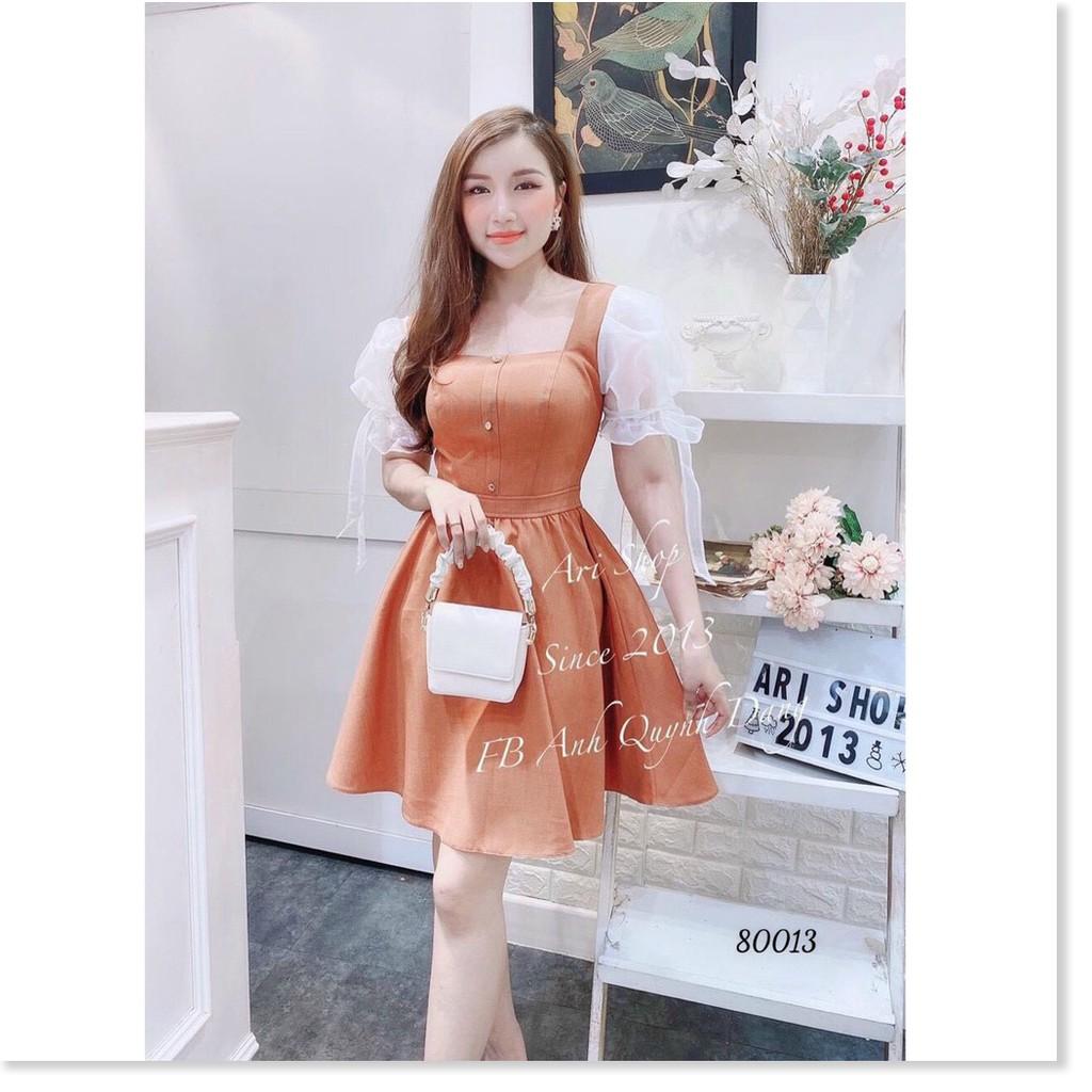 ĐẦM PHỐI VOAN,2 MÀU SINH DỘNG,HOẠ TIẾT TRƠN NHƯNG VÔ CÙNG SINH ĐỘNG THỜI TRANG MỚI KME