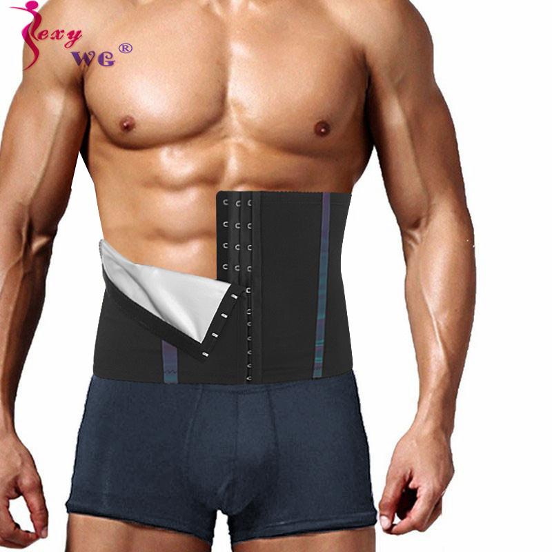 Sexywg Nam Eo Huấn Luyện Dây Nóng Nhiệt Tập Toàn Thân Bọc Slimimng Xông Hơi Mồ Hôi Shapers Giảm Cân Dây Chéo Lưng Hỗ Trợ dây Đeo