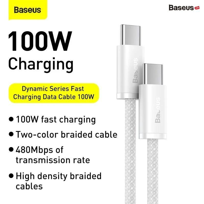 Dây Cáp Sạc Siêu Nhanh Baseus Dynamic Series Fast Charging Data Cable Type-C to Type-C ( Hàng Chính Hãng)