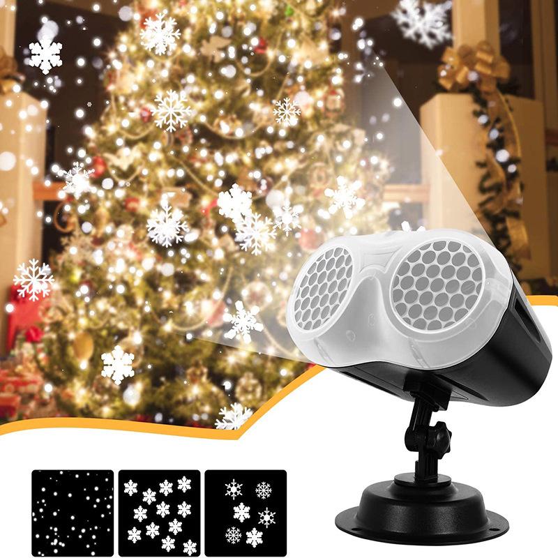 Máy chiếu Giáng sinh, máy chiếu Snowflakes LED với điều khiển từ xa và hẹn giờ, IP65 không thấm nước, cho quà tặng Giáng sinh, bên trong và bên ngoài trang trí tuyết