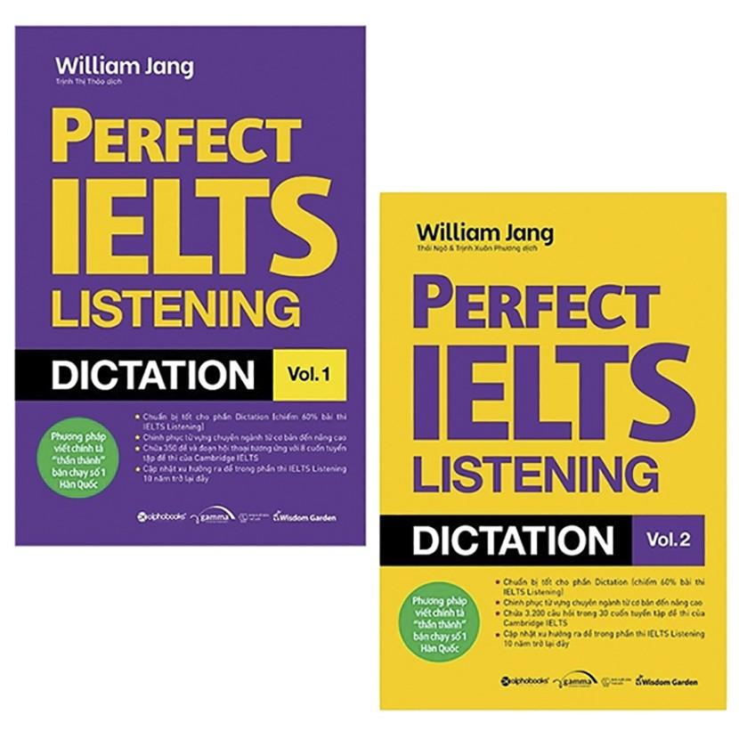 Sách - (Combo 2 cuốn) - Perfect IELTS Listening Dictation Vol.1 + Vol.2