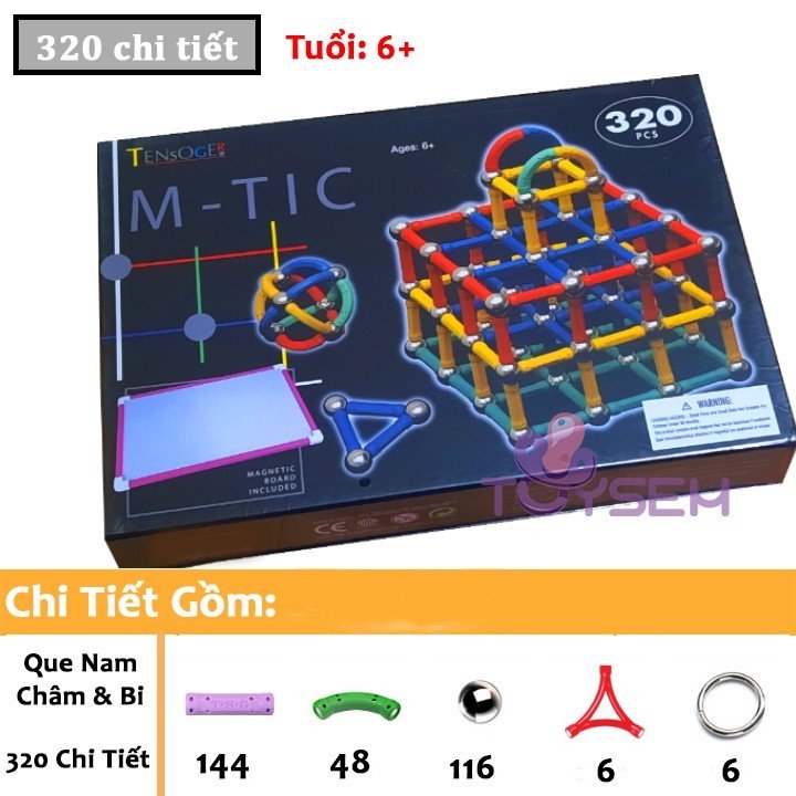 Đồ chơi trẻ em xếp hình lắp ghép nam châm sáng tạo dành cho bé từ 5 tuổi - Quà tặng sinh nhật cho bé