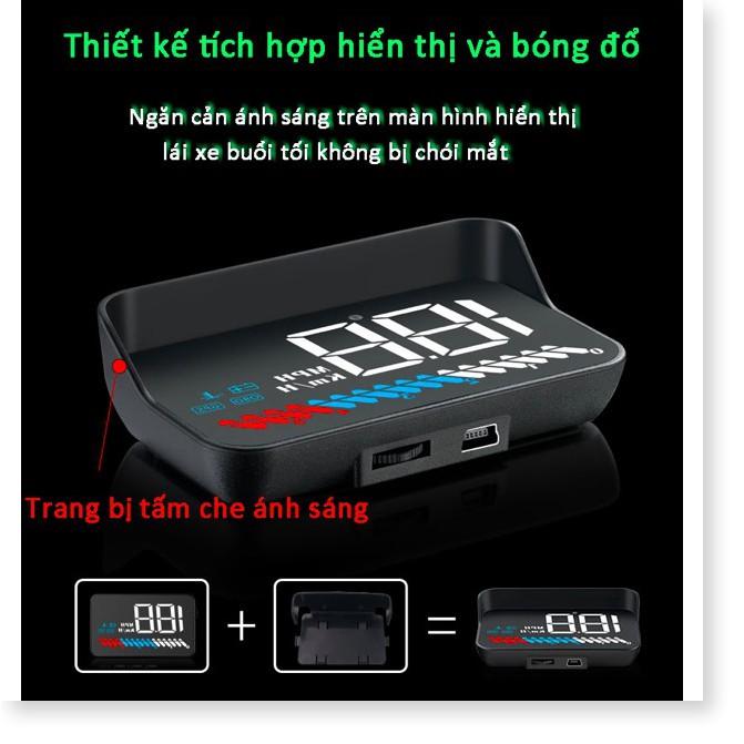 Thiết bị hiển thị tốc độ trên kính lái ô tô HUD FULL OPTION OBD2