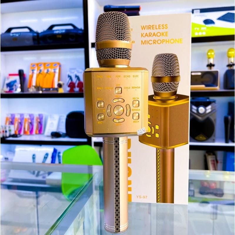 Micro Kèm Loa Bluetooth Karaoke YS-97 Tích Hợp Loa Bass Trầm- Livestream Siêu Hay