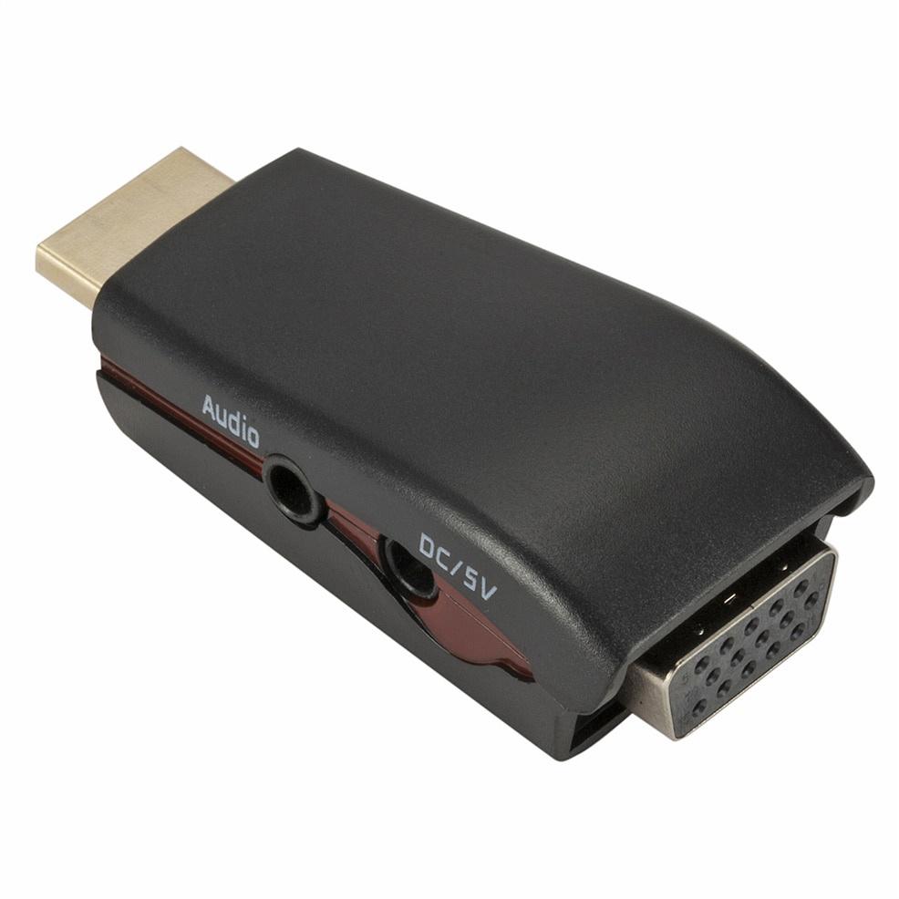 HDMI-compatible Male to VGA Female Converter 3.5mm Audio Cable Adapter 1080P HD Video Output for PC Laptop TV Monitor Projector