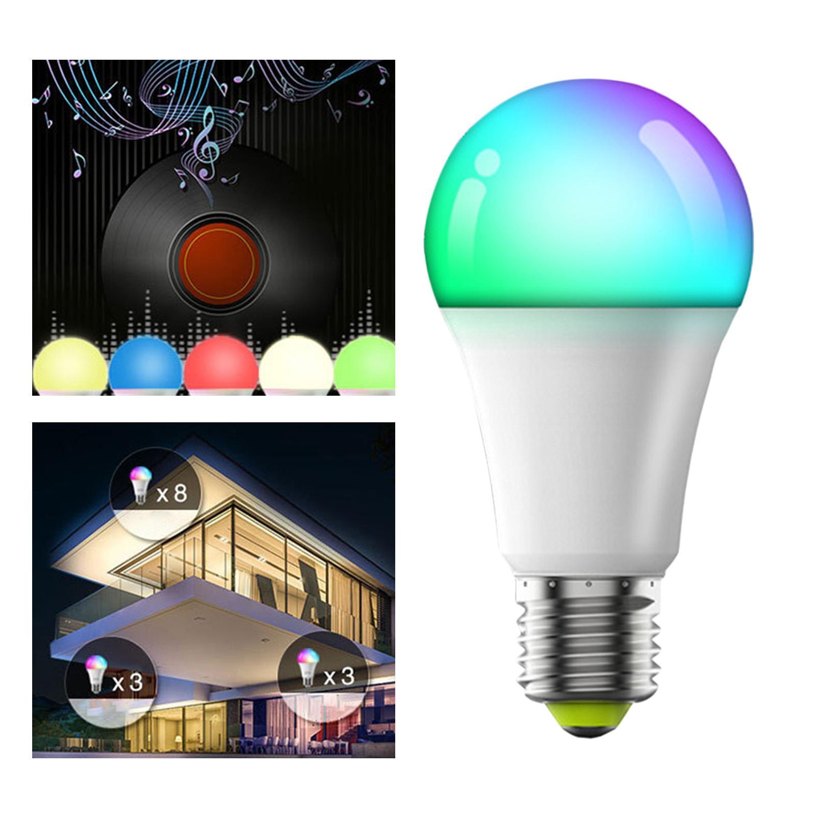 Dimmable Smart Bulb LED Light 10W Remote Control RGB E27 2700K-6500K 350LM