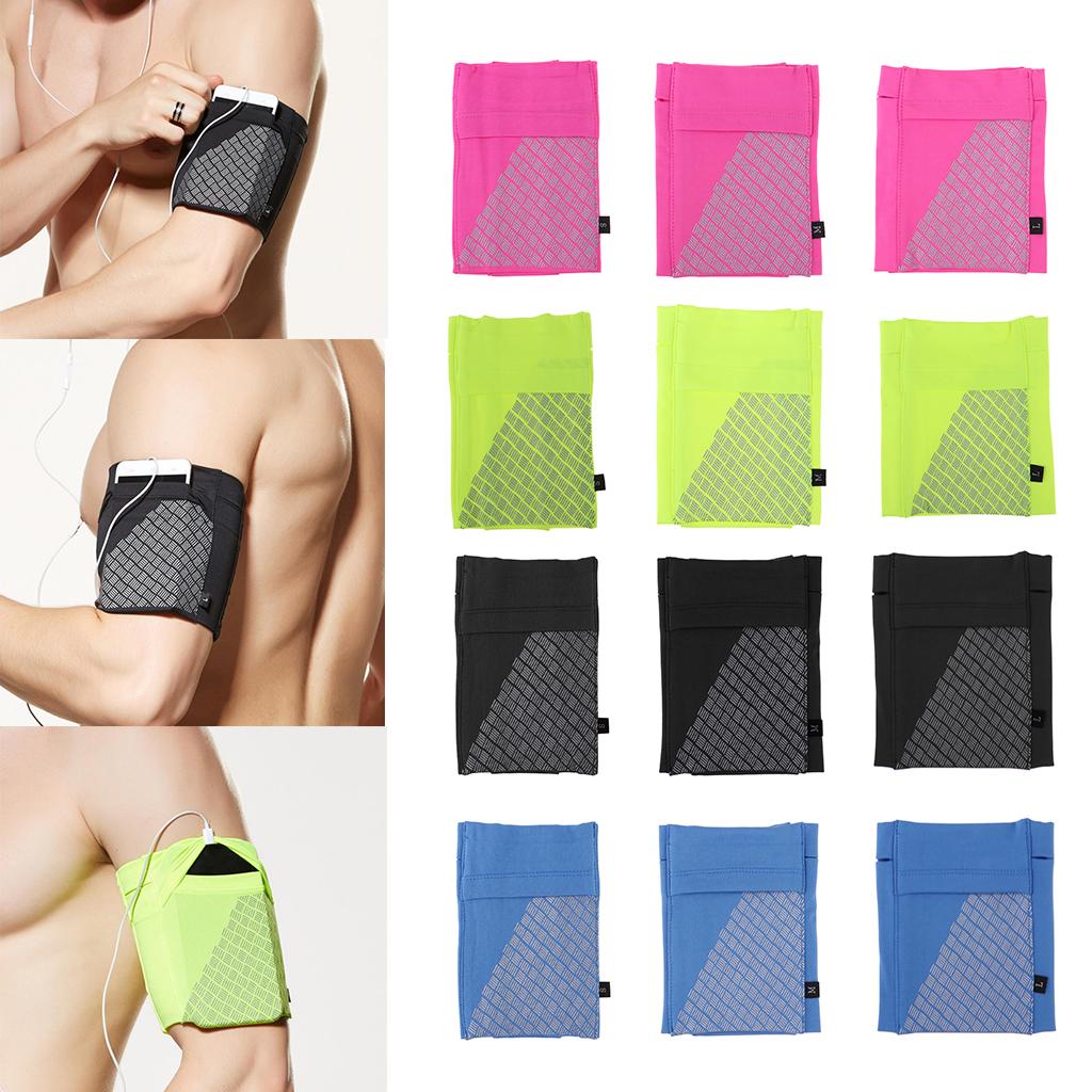 Reflective Running Sports Armband Phone Holder Arm Wrist Belt Bag