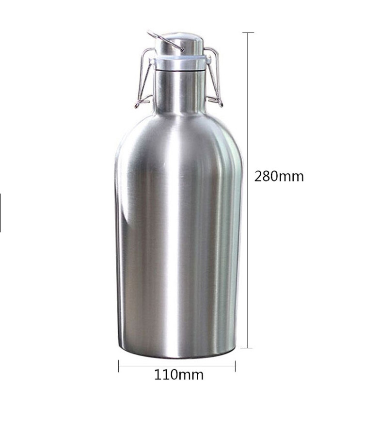 Bình Ủ Bia INOX 304 Dung Tích 2L