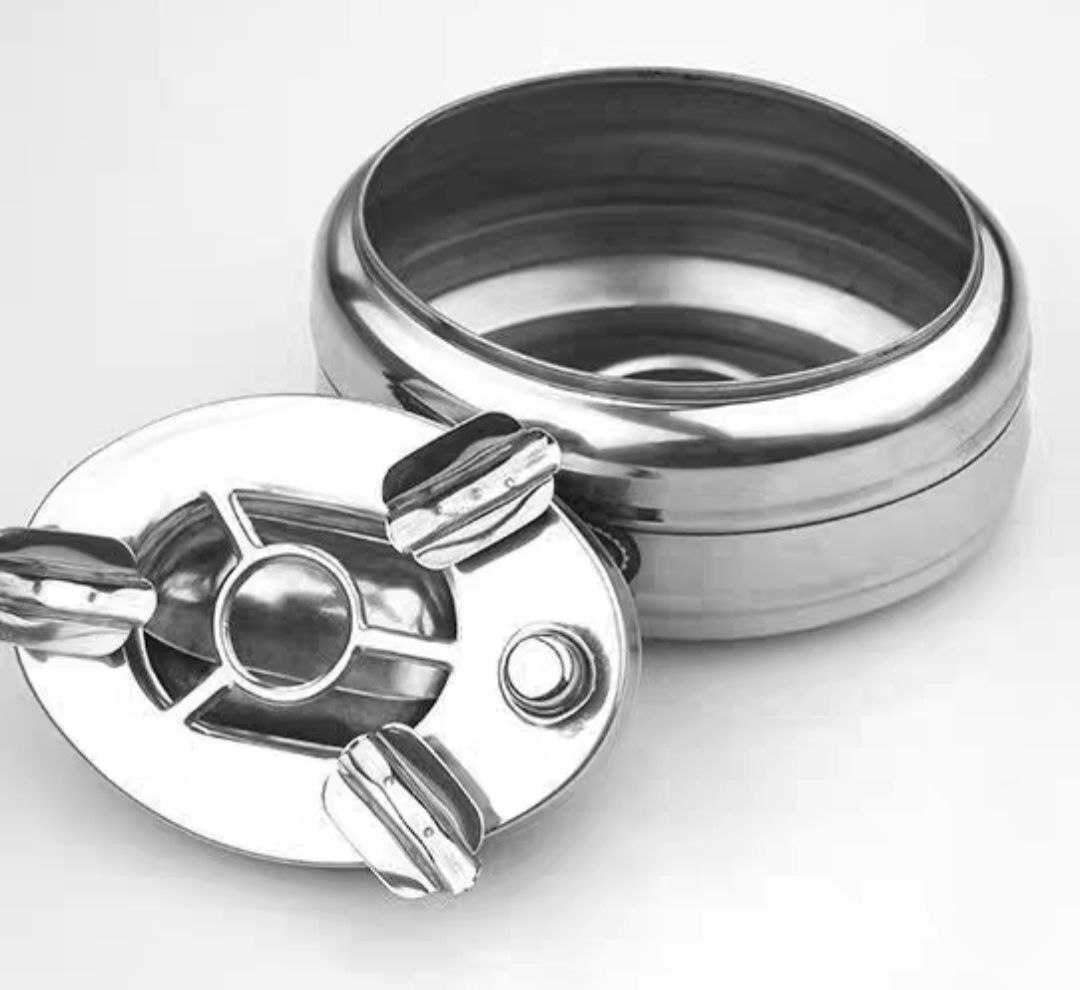 Gạt tàn inox bấm - D10,5 x C 6,5cm - INOX