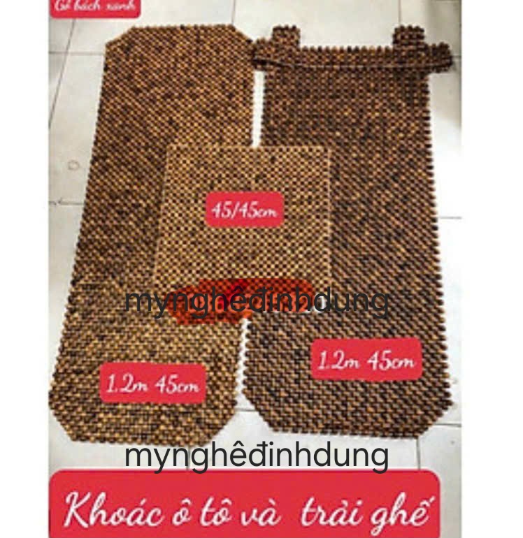 Combo  3 tấm khoác áo  ô tô bằng hạt gỗ bách xanh thơm nức