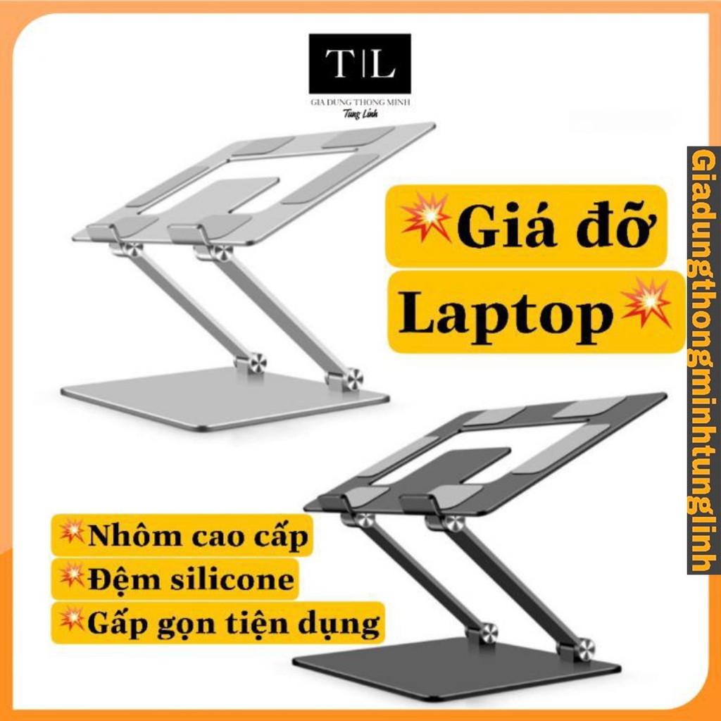 Giá Đỡ Kệ Laptop Nhôm Gấp Gọn Đa Năng Chữ Z - Silicone đa điểm chống trượt tản nhiệt tốt cho máy 10-18 inches