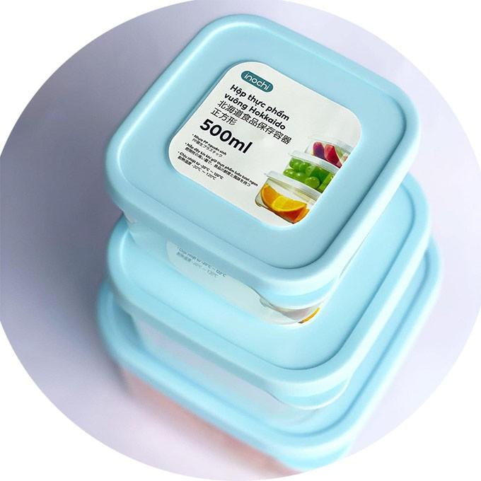 Hộp Đựng Thực Phẩm Vuông 750 - 1500 - 2500ml Dự Trữ Đồ Ăn, Thực Phẩm Trong Tủ Lạnh INOCHI