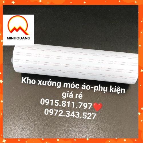 Combo 10 cuộn tem giá dùng cho máy in nhiệt - giấy in giá cao cấp, màu trắng viền đỏ (5000 tem)