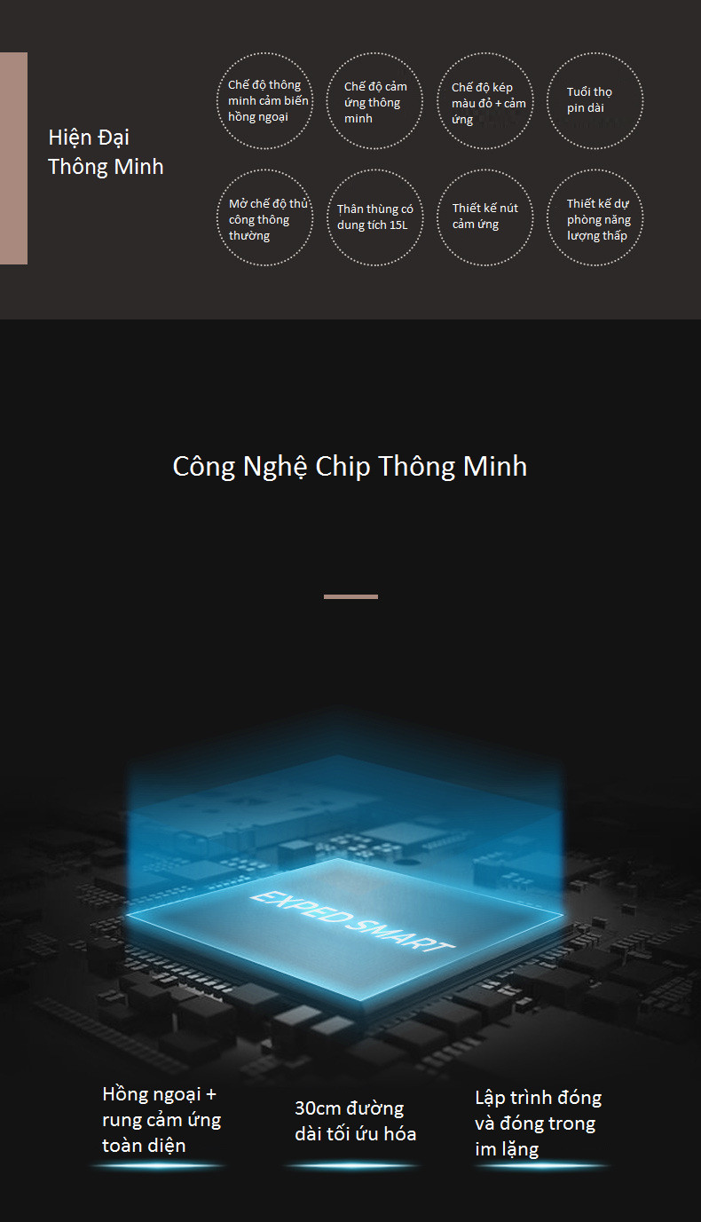Thùng rác thông minh - màu ngẫu nhiên