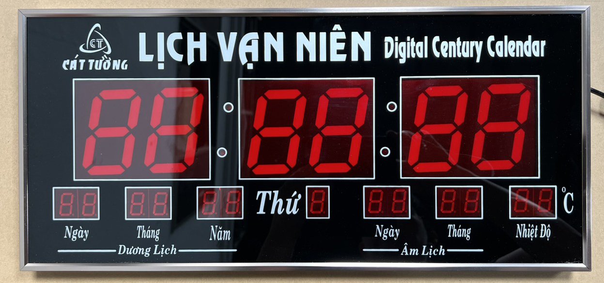 Đồng hồ lịch vạn niên số lớn siêu mỏng - 2A ( 23x50cm)