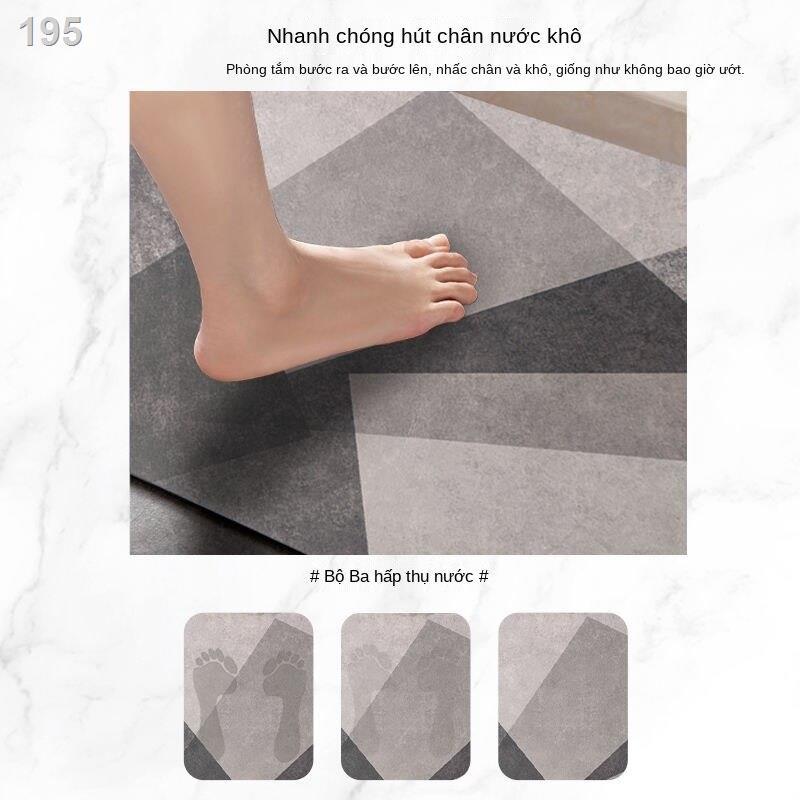 Thảm trải sàn nhà vệ sinh, cửa thấm phòng tắm, nhanh khô ngay lối ra vào, đệm chống trượt sinh bằng tảo cát