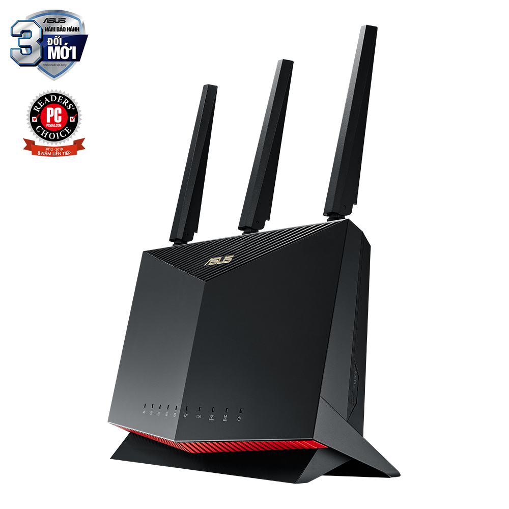 Router Wifi ASUS RT-AX86U Hai Băng Tần Chuẩn AX5700 (Chuyên Cho Game Di Động)- Hàng Chính Hãng