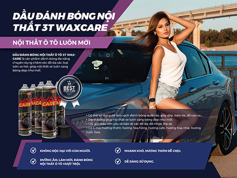 Chai xịt bóng nội thất ô tô, xịt bóng taplo, ghế da, nội thất văn phòng, gia đình, 100% CHÍNH HIỆU
