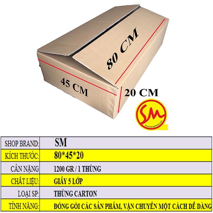 THÙNG CARTON, HỘP CARTON dài 80 CM 03 size 3 lớp. 05 lớp sóng B chuyên dùng ĐÓNG GÓI CÁC SẢN PHẨM, VẬN CHUYỂN DỄ DÀNG