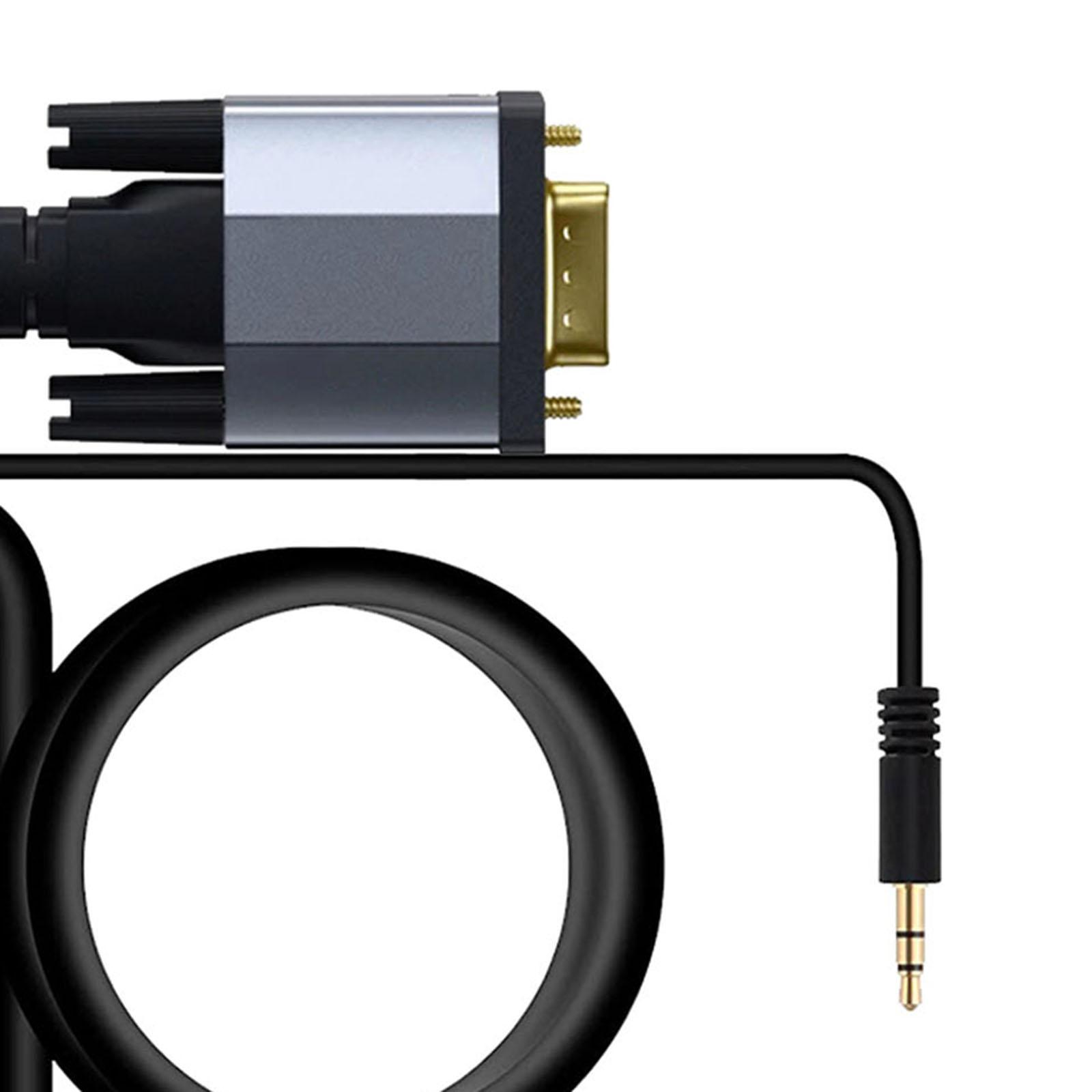 VGA to Converter Cable with Audio 1080P for TV Boxes Computer Monitor