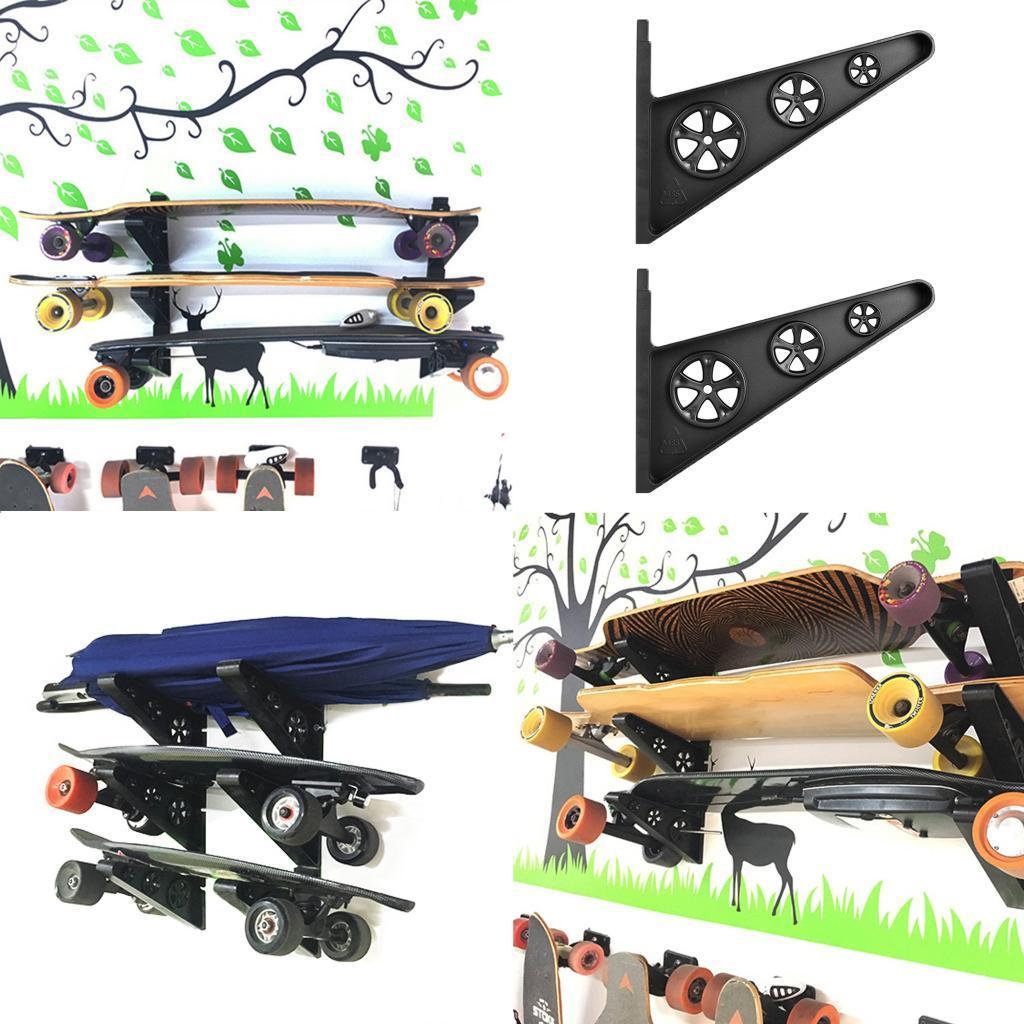 Wall MOunted Longbaord Rack Wall Display SkateBoard Stand Holder Storage