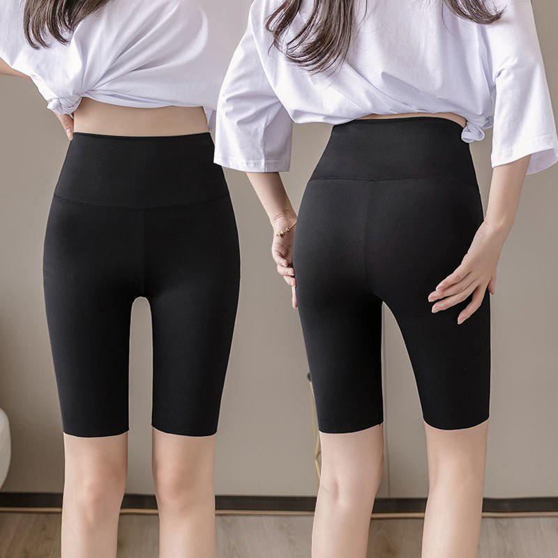 Quần Legging Lửng Thailand Nana's House Short đùi dáng ôm body màu đen trơn basic nữ