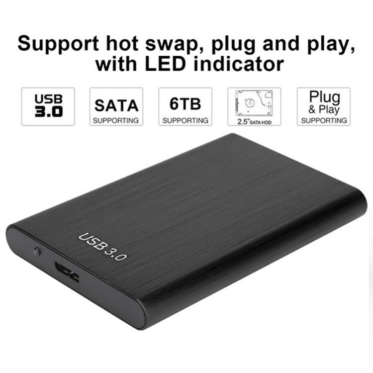 Ổ cứng di động 1TB 2TB SSD 4TB 16TB Ổ cứng gắn ngoài Type-C USB 3.1 Ổ cứng lưu trữ ngoài 8TB tốc độ cao cho máy tính xách tay PS4 PC Màu sắc: Bạc 500GB