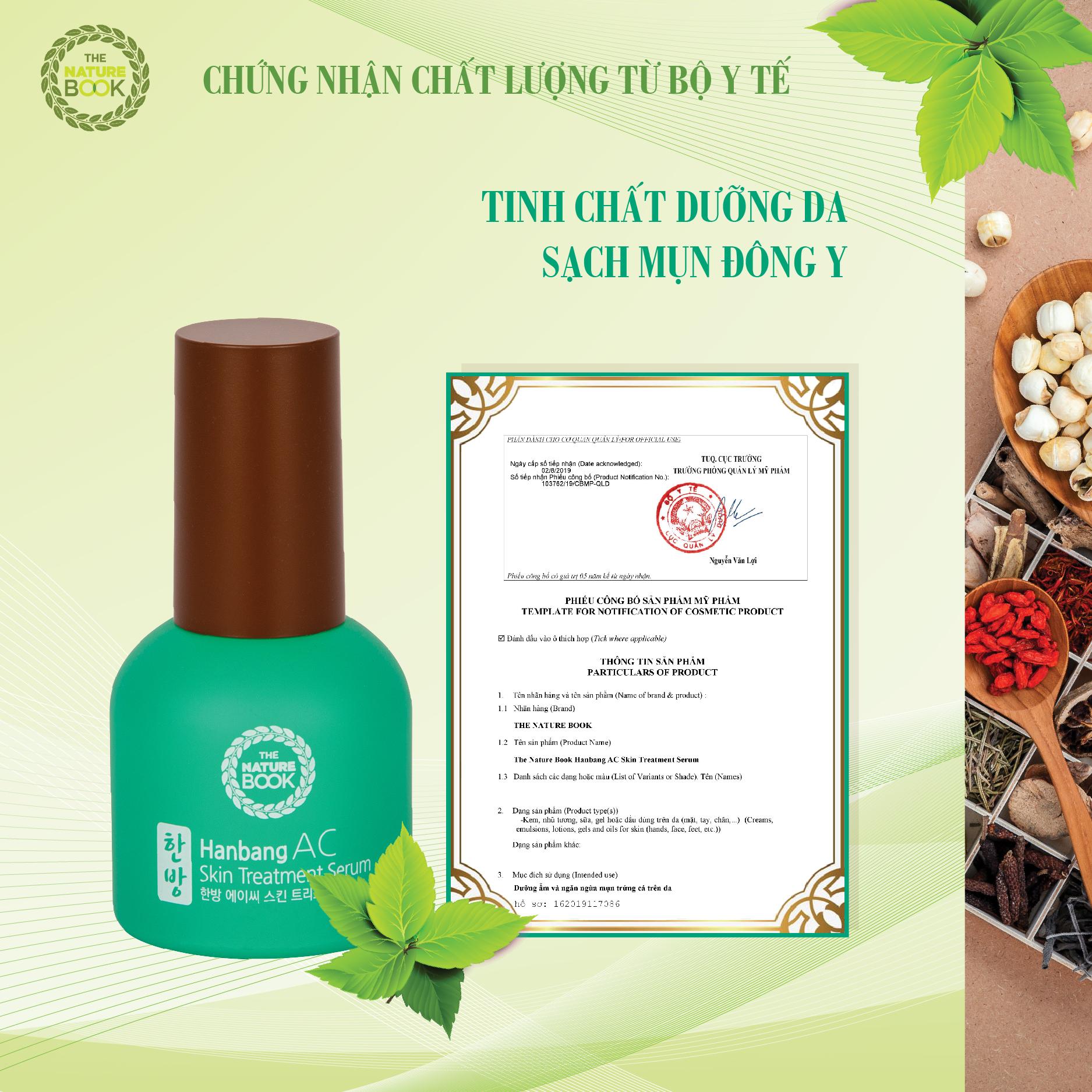 Tinh chất The Nature Book dưỡng da sạch mụn Đông Y Hàn Quốc Hanbang AC Skin Treatment Serum 35ml