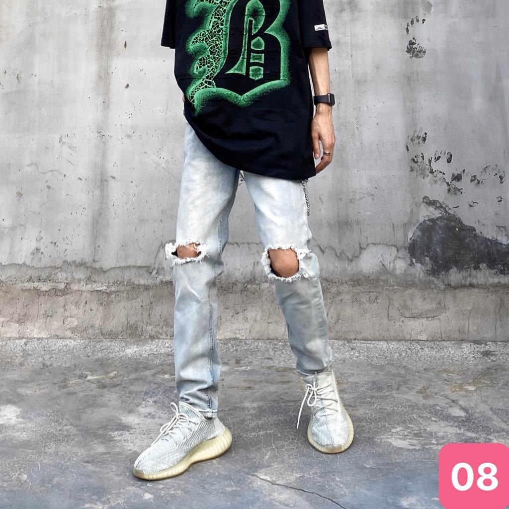 Quần jean nam màu xanh nhạt trơn không rách gối chất bò cao cấp co dãn 4 chiều đẹp, quần rin nam 900HD Nhiều Mẫu Mới